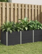 vidaXL Градинска повдигната леха Черно 300 x 100 x 91 cm