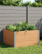 vidaXL Градинска повдигната леха Кафяво 100 x 100 x 54 cm