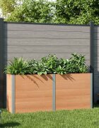 vidaXL Градинска повдигната леха Кафяво 200 x 50 x 91 cm