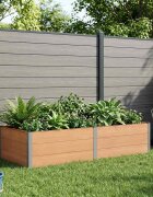 vidaXL Градинска повдигната леха Кафяво 250 x 100 x 54 cm