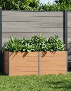 vidaXL Градинска повдигната леха Кафяво 250 x 100 x 91 cm