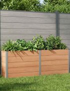vidaXL Градинска повдигната леха Кафяво 250 x 50 x 91 см