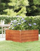 vidaXL Градинска повдигната леха ръждив 100x100x45см кортенова стомана