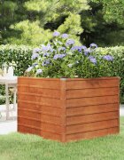 vidaXL Градинска повдигната леха ръждив 100x100x77см кортенова стомана
