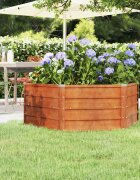 vidaXL Градинска повдигната леха ръждив 129x129x45см кортенова стомана