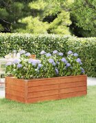 vidaXL Градинска повдигната леха ръждив 160x80x45 см кортенова стомана