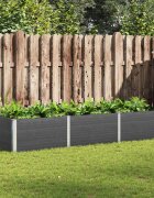 vidaXL Градинска повдигната леха сива 300x100x54 см WPC