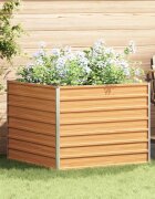 vidaXL Градинска повдигната леха Светло кафяво 100 x 100 x 77 cm
