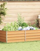 vidaXL Градинска повдигната леха Светло кафяво 160 x 80 x 45 cm