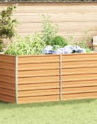 vidaXL Градинска повдигната леха Светло кафяво 160 x 80 x 77 cm