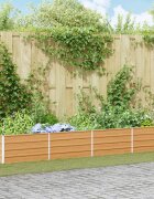 vidaXL Градинска повдигната леха Светло кафяво 320 x 80 x 45 cm
