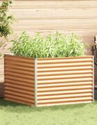 vidaXL Градинска повдигната леха Светло кафяво 98 x 100 x 68 см