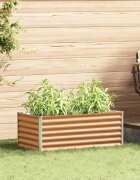 vidaXL Градинска повдигната леха Светло кафяво 98 x 50 x 36 см