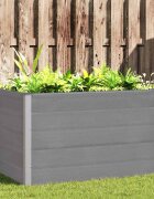 vidaXL Градинска повдигната леха WPC 150x100x91 см сива