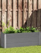 vidaXL Градинска повдигната леха WPC 150x50x54 см сива