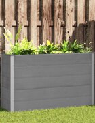 vidaXL Градинска повдигната леха WPC 150x50x91 см сива