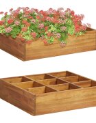 vidaXL Градинска повдигната леха за билки акациево дърво 60x60x15 см