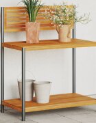 vidaXL Градинска работна маса 90x50x110 см акация масив и стомана