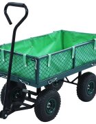 vidaXL Градинска ръчна количка зелена 250 кг