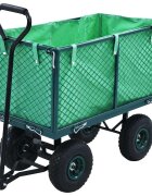 vidaXL Градинска ръчна количка зелена 350 кг