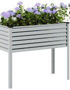 vidaXL Градинска саксия 100x45x90 см поцинкована стомана