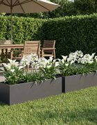 vidaXL Градинска саксия 2 бр. Антрацит 100 x 20 x 20 см