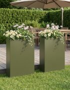 vidaXL Градинска саксия 2 бр. Маслиненозелено 40 x 20 x 75 см