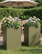 vidaXL Градинска саксия 2 бр. Маслиненозелено 50 x 30 x 75 см