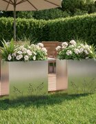 vidaXL Градинска саксия 2 бр. Сребристо 50 x 30 x 49 см