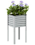 vidaXL Градинска саксия 45x45x88 см поцинкована стомана