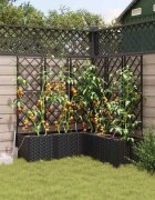 vidaXL Градинска саксия 5 бр. Черно 120 x 120 x 142 см ПП