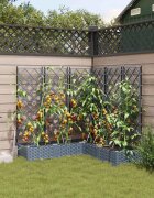 vidaXL Градинска саксия 5 бр. Светлосиво 120 x 120 x 126 см ПП