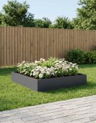 vidaXL Градинска саксия Антрацит 100 x 100 x 20 cm