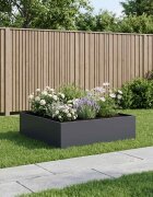 vidaXL Градинска саксия Антрацит 100 x 100 x 30 cm