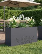 vidaXL Градинска саксия Антрацит 100 x 30 x 49 см