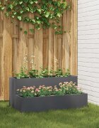 vidaXL Градинска саксия Антрацит 100 x 60 x 45 см
