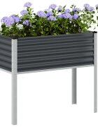 vidaXL Градинска саксия антрацит 100x45x90 см стомана