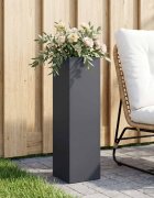 vidaXL Градинска саксия Антрацит 20 x 20 x 75 см