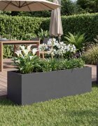 vidaXL Градинска саксия Антрацит 40 x 20 x 20 см