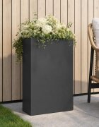 vidaXL Градинска саксия Антрацит 40 x 20 x 75 см