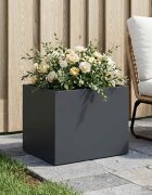 vidaXL Градинска саксия Антрацит 40 x 30 x 30 см