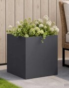 vidaXL Градинска саксия Антрацит 45 x 45 x 45 cm