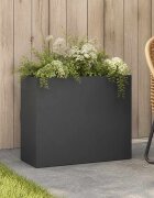 vidaXL Градинска саксия Антрацит 50 x 20 x 40 см