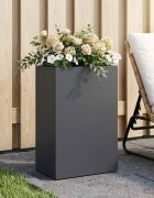 vidaXL Градинска саксия Антрацит 50 x 30 x 75 см