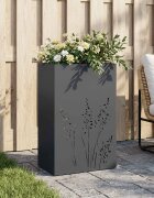 vidaXL Градинска саксия Антрацит 50 x 30 x 75 см