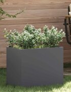 vidaXL Градинска саксия Антрацит 50 x 32 x 40 см