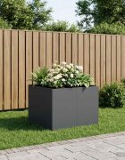 vidaXL Градинска саксия Антрацит 80 x 80 x 60 см