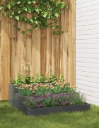 vidaXL Градинска саксия Антрацит 90 x 90 x 35 см