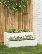vidaXL Градинска саксия Бяло 100 x 60 x 45 см