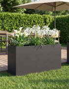 vidaXL Градинска саксия Черно 100 x 30 x 40 см